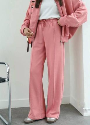 Женский стильный костюм бомпер и брюки в стиле зара, качественная двунить8 фото