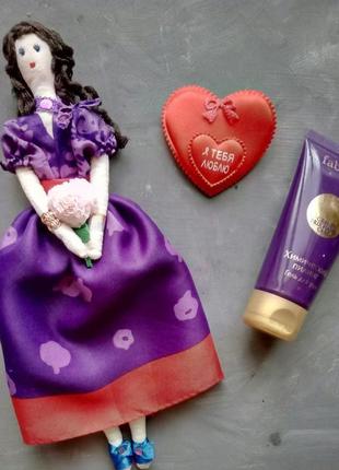 Кукла "виолетта" в стиле тильда, текстильная, интерьерная1 фото