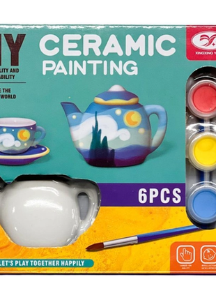 Набір для дитячої творчості, розфарбування керамічного посуду4 фото