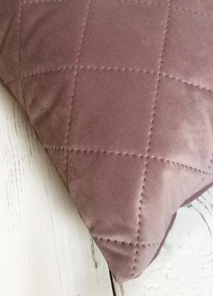 Розовая прямоугольная декоративная подушка "diamond" 50 х 36 см4 фото