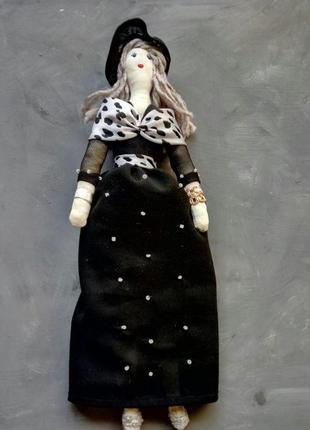 Лялька "жозефіна" в стилі тільда, текстильна, інтер'єрна3 фото