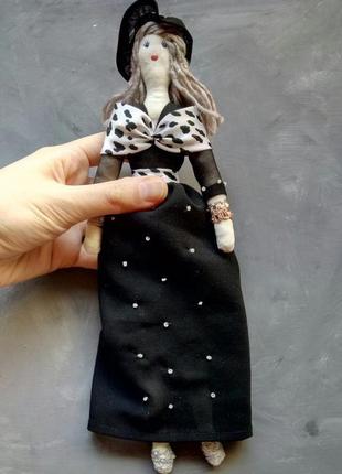 Лялька "жозефіна" в стилі тільда, текстильна, інтер'єрна2 фото
