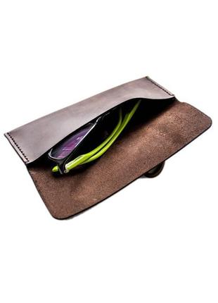 Чехол для очков glasses case brown just feel4 фото