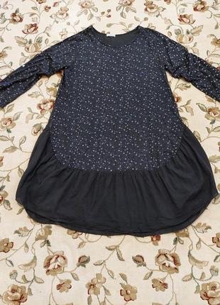 Котоновое с воланом по низу платье 👗 большого размера италия4 фото