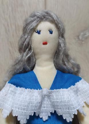 Кукла "моника" в стиле тильда, текстильная, интерьерная4 фото