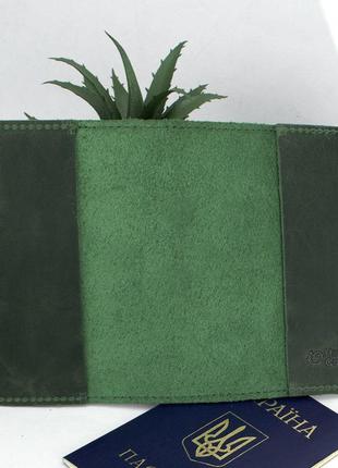 Жіночий подарунковий набір handycover №44 зелений (гаманець, 2 обкладинки, ключниця) в коробці8 фото