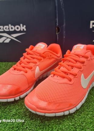 Женские беговые кроссовки nike free 3.0 розовые 486988-521 38-41р