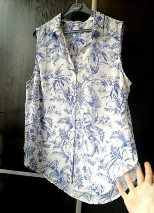 Новая, блуза блузка цветы на пуговицах . h&m1 фото