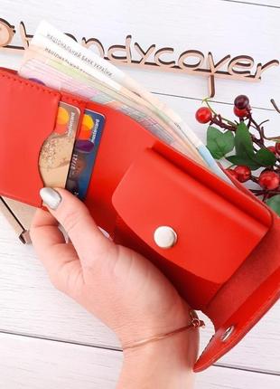 Жіночий подарунковий набір handycover №48 червоний (гаманець і ключниця)6 фото