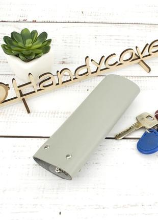 Жіночий подарунковий набір handycover №48 сірий (гаманець і ключниця)10 фото