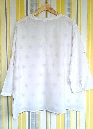 Рубашка р.22 (наш р.54-56) damart вышитая женская рубашка блуза8 фото