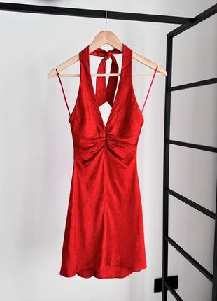 Красное платье zara1 фото