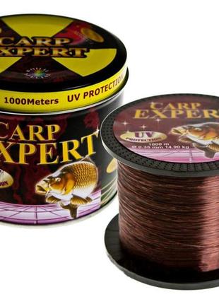 Леска 0.35 mm 1000 метров uv brown carp expert1 фото