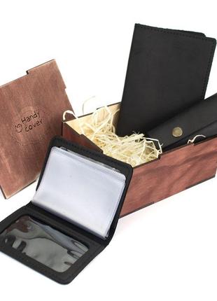 Чоловічий подарунковий набір в коробці handycover №46 чорний3 фото