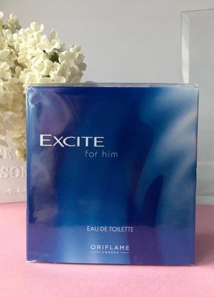 Туалетна вода для нього excite for him oriflame, 75 мл / оріфлейм [іксайт фо хім]5 фото