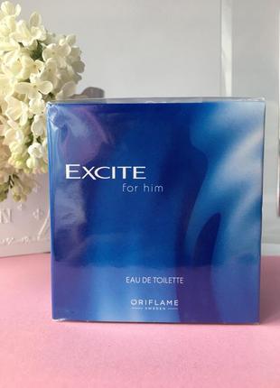 Туалетная вода для него excite for him oriflame, 75 мл / орифлейм