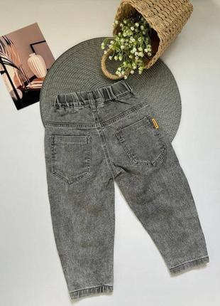 Стильные джинсы мом с принтом мики маус2 фото