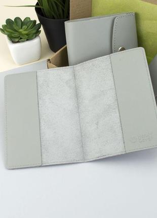 Подарочный набор женский handycover №54 (серый) кошелек + ключница + обложка на паспорт7 фото