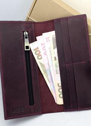 Подарунковий набір жіночий handycover №45 (бордовий) гаманець, обкладинка, ключниця в коробці6 фото