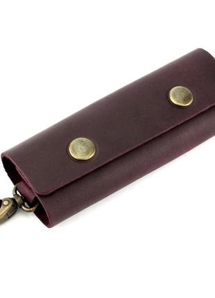 Подарунковий набір жіночий handycover №45 (бордовий) гаманець, обкладинка, ключниця в коробці9 фото