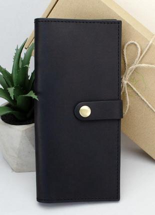 Подарочный набор женский handycover №45 (черный) кошелек, обложка, ключница в коробке7 фото