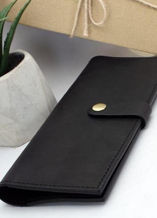 Подарочный набор женский handycover №45 (черный) кошелек, обложка, ключница в коробке9 фото