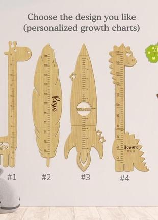Дитячий зростомір з дерева зростомір на стіну для дітей зростомір для дітей зростомір дерев'яний7 фото