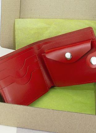 Подарочный женский набор №61: обложка документы + ключница + портмоне (красный)7 фото