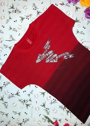 🌿1+1=3 яркая красная качественная женская футболка, размер 42 - 444 фото