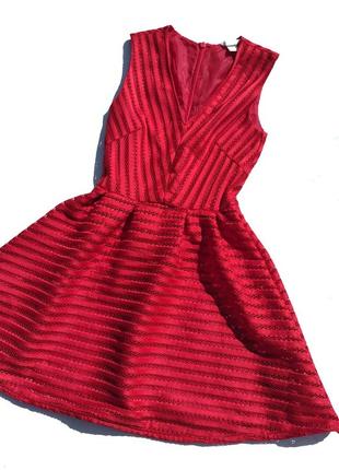 Шикарне червоне щільне плаття h&amp;m2 фото