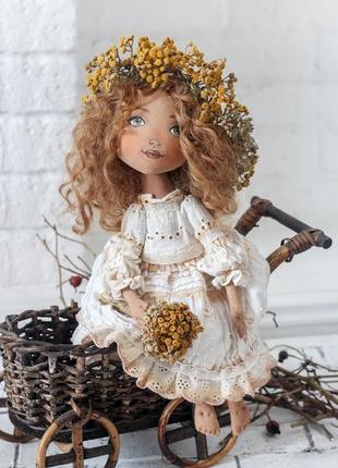 Текстильная кукла полевая красавица1 фото