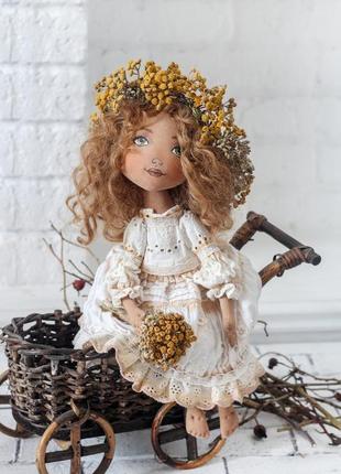 Текстильная кукла полевая красавица2 фото