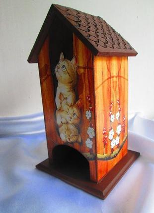 Чайний будиночок "кошенята-непосиди" – оригінальний подарунок і декор8 фото