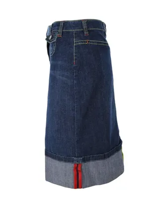 Юбка escada y2k vintage sport dark wash denim skirt2 фото