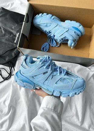 Жіночі кросівки у стилі балансіага трак сині / balenciaga wmns track sneaker 'light blue'1 фото