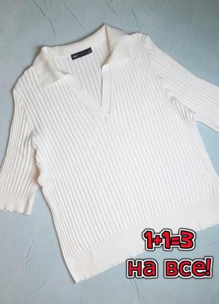 🌿1+1=3 брендовый мягкий свитер шампань в рубчик marks &amp; spencer, размер 54 - 561 фото