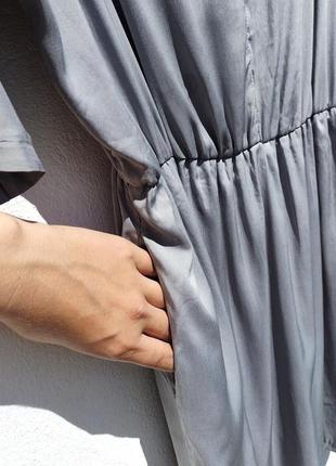 Красивое серебристое лёгкое платье zara6 фото