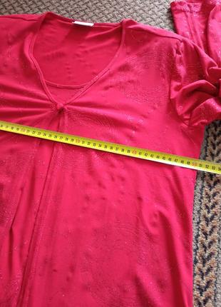 Женская одежда/ кофта накидка стрейчевая красная ❤️ 50/52 размер #5 фото