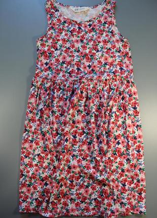 Летнее платье сарафан из мягкого трикотажа от бренда h&amp;m, 8-10 лет