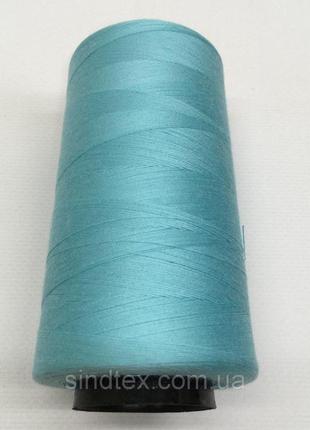 Нить швейная 100% pe 50/2 цв s-905 голубой nitex (велл-488)1 фото