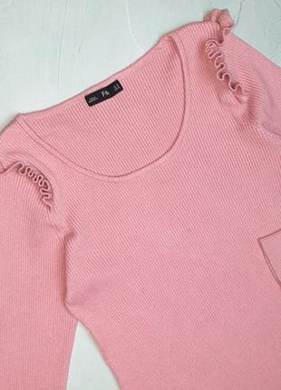 🎁1+1=3 нежно-розовый свитер рубчик f&amp;f, размер 46 - 483 фото