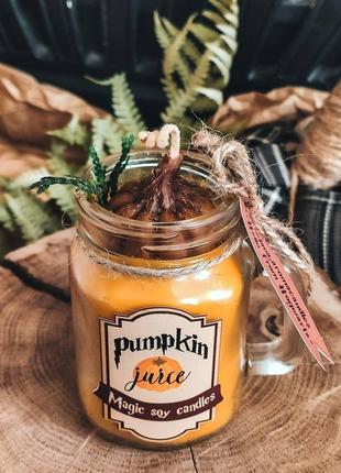 Соєве свічка "pumpkin juice"10 фото