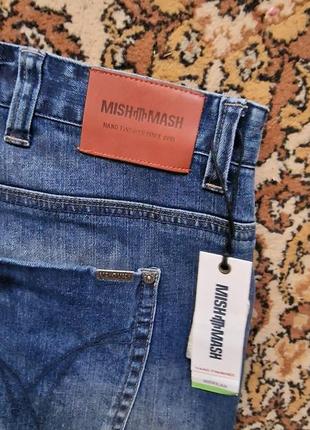 Фирменные английские легкие хлопковые стрейчевые джинсы mish mash, новые с бирками, большой размер 46анг.7 фото