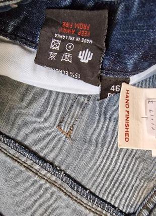 Фирменные английские легкие хлопковые стрейчевые джинсы mish mash, новые с бирками, большой размер 46анг.10 фото