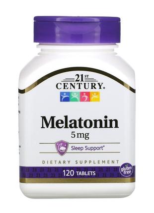 Мелатонін, 5 мг, 120 таблеток 21st century