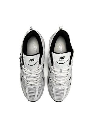 Женские кроссовки нью беланс 530 белые с чёрным / new balance 530 white black4 фото