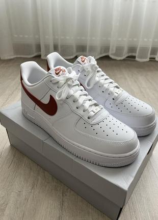 Nike air force 1 ‘07 white/rugged orange blanc/orange brut dd8959-1159 фото