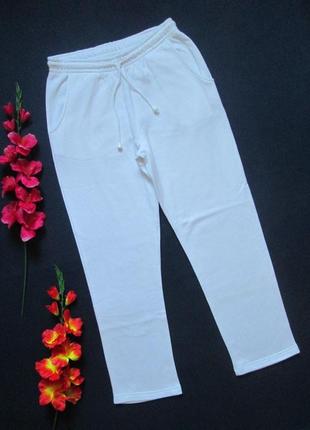 Суперовые брендовые трикотажные базовые белые теплые с начесом спортивные штаны damart1 фото