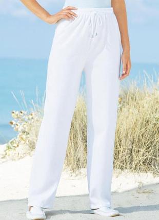 Суперовые брендовые трикотажные базовые белые теплые с начесом спортивные штаны damart2 фото