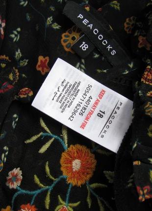 Летняя блуза c вышивкой брэнд peacocks англия3 фото